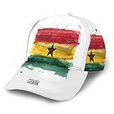 Fssatung Baseballkappe Ghana Fashion Classic Casual Verstellbare Sport Damen Baseball Cap Schw