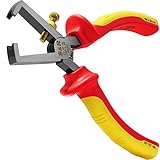 S&R VDE Abisolierzange 160mm, Modifiziert 1000V VDE-geprüft, aus 60CrV Stahl, HRC 58-65, phosphatiert | Abisolierwerkzeug Abisolierzangen VDE | Elektrikerwerkzeug