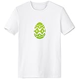DIYthinker Ostern Religion Christentum Festival Grün gefärbtes Ei Design-Kultur Illustration Muster Rundhals Weißen T-Shirt XX-Large Gruen/W