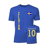 Airosportswear Zlatan Ibrahimovic Sweden Flag T-Shirt (Blue)