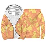 Hinfunees Maple Leaf Thanksgiving Kapuze Hoodie Fleece-Reißverschluss Printed Sweatshirt Pullover Jungen Mädchen Plus Kaschmir Pullover Kapuze Pockeds Kordelzug Kapuzenpullover White XL