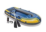 Intex Challenger 3 Set Schlauchboot - 295 x 137 x 43 cm - 3-teilig - Blau / Gelb