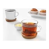 IKEA 365+ 1 Tasse / Tasse aus klarem Glas und 1 Korkuntersetzer Set, 36