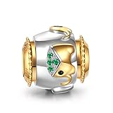 NINAQUEEN Charm für Pandora Charms Armband Elefant Geschenk für Frauen Silber 925 Zirkonia Antibakterielle Eigenschaften Schmuck Damen mit Schmuckk