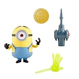 Minions GMD94 - ,,Minions: Auf der Suche nach dem Mini-Boss' Stuart Actionfigur, ca. 10 cm, Filmfigur-Spielzeug mit klebriger Hand, Geschenk für Kinder ab 4 J