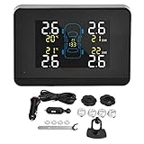Auto TPMS, Reifendruckkontrollsystem Zigarettenanzünder LCD-Display mit 4 Externen Sensoren für Tpms Auto TPMS Reifendruckkontrollsystem Reifendruckkontrollsystem Autoreifendruckkontrollsy