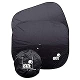 LightsOut Verdunklungsrollo, tragbar, mit Saugnäpfen und Aufbewahrungstasche, für Fenster mit einem Durchmesser von bis zu 128 cm (kann überlappt werden, um größere Fenster zu passen)