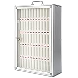 Arbeitszimmer Schlüsselkästen Wand-Handy-Aufbewahrungsbox Schul-Handy-Tresor Mit Schlosspersonal Transparenter Aufbewahrungsschrank (Color : Silver, Size : 12)