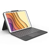 Logitech Combo Touch für iPad Air (3. Gen) A2152, A2123, A2153, A2154 und iPad Pro 10,5 Zoll A1701, A1709, A1852, Tastatur-Hülle mit Trackpad, abnehmbares Keyboard, Smart-Connector - Schw