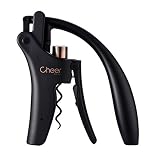 CHEER MODA Screwpull-Hebel - Professioneller kompakter vertikaler Korkenzieher, eleganter Shaduf Screwpull-Weinflaschenöffner, süßer manueller Weink