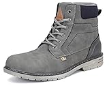 Mishansha Herbstschuhe Herren Wasserdicht Winterschuhe Männer Outdoor rutschfest Herren Trekkingschuhe Grau 42