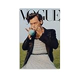 QWDA Vogue USA December 2020 Sänger Harry Style Cover Poster Dekorative Malerei Leinwand Wandkunst Wohnzimmer Poster Schlafzimmer Gemälde 30 x 45