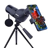 12–36 x 50 Spektiv mit Stativ, Tragetasche und Handy-Adapter, HD-Spotting, BAK4-Prisma, 45 Grad abgewinkelt, Spektive für Zielschießen, Vogelbeobachtung, Jagd, Wildtierbeobachtung
