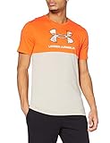 Under Armour Herren Kurzarm-Shirt Camo Big Logo Short-Sleeve, Vibe Orange//Highland Buff (850), XL, 1357172-850