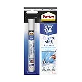 Pattex Perfektes Bad Fugenstift, Fugenweiß zur einfachen und präzisen Anwendung, Marker mit hoher Deckkraft, Fugenstift in weiß tönt zementäre Fugen ein, 1 x 7