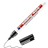 edding 404 Permanentmarker - schwarz - 1 Stift - extra-feine Rundspitze 0,75 mm - wasserfest, schnell-trocknend - wischfest - für Karton, Kunststoff, Holz, Metall, G