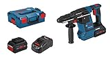 Bosch Professional 18V System Akku Bohrhammer GBH 18V-26 F (2,6 J, SDS plus, inkl. 2x5.5 Ah ProCORE18V Akkus, Ladegerät GAL 1880 CV, in L-BOXX 136)