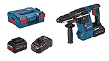 Bosch Professional 18V System Akku Bohrhammer GBH 18V-26 F (2,6 J, SDS plus, inkl. 2x5.5 Ah ProCORE18V Akkus, Ladegerät GAL 1880 CV, in L-BOXX 136)