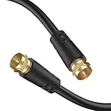 TESmart 5M SAT-Kabel-TV-Antennenkabel F-Anschluss an F-Anschluss Koaxialkabel, 75 Ohm, F-Stecker an F-Stecker SAT-Anschlusskabel für HDTV, Radio, DVB-T, DVB-S, DVB-C und mehr (schwarz)