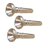 kesoto 3pcs Jagdhornmundstück für Jagdhorn/Posthorn/Fürst-Pless-Horn (versilbert) Mundstück