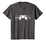 Kinder Video Game Geek Controller Gamer Heartbeat On Gaming T-S