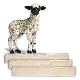 3x Zugluftstopper für Türen - 100x15cm - Beige - Türluftstopper aus reiner Schurwolle - Made in Germany - Luftzugstopper Türbodendichtung Windstopp