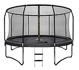 MALATEC Gartentrampolin mit Sicherheitsnetz und Leiter HQ Ø 305/360/366 cm Outdoor Trampolin 2211, Größe:305 (8 stangen)