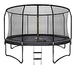 MALATEC Gartentrampolin mit Sicherheitsnetz und Leiter HQ Ø 305/360/366 cm Outdoor Trampolin 2211, Größe:305 (8 stangen)