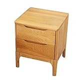 Nachttisch Nachtschrank Nachtkommode Nachttisch Massivholz Side Table Endtisch, Mit 2 Lagerschubladen Nachttisch Für Schlafzimmer Wohnzimmer, 42 cm * 40 cm * 50
