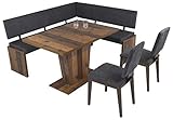 MSZ Design Eckbank Eckbankgruppe Essgruppe Milano 180 x 150 cm Old Wood Vintag