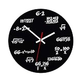 BESPORTBLE Mathematik Tafel Wanduhr Lehrer Geschenk Mathe Uhr für Klassenzimmer Büro nach Hause Schw
