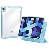 JIANXIANG Hybrid Slim Case für iPad Pro 12,9' 5. Gen 2021 - [2nd Gen Pencil Charging/Smart Auto Wake/Sleep] mit transparenter, transparenter Rückseite für iPad Pro 12,9',B