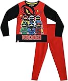 LEGO Ninjago Schlafanzug Pyjama Jungen (Rot, 122)