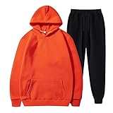 Jogginganzug Herren Fitness Jogging Trainingsanzug 2-teiliges Casual Einfarbig Sportanzug Sweatshirt und Trainingshose Sport Gym Basic Fitnessanzug Freizeitanzug Herbst Winter Männer Sportsw