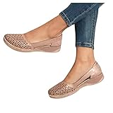Dasongff Damen Sommer Sandalen Damenschuhe Plateau Keilabsatz Mid-Heel Fischmaul Vollhohle Low-Top-Rückenriemen-Sandalen Frauen Outdoor Mode Durchbrochene Sandalen S