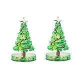 MRULIC Magisch Wachsender Weihnachtsbaum Tannenbaum Selbstwachsend Weihnachten Adventskalender Mini-Tisch-Weihnachtsbaum FüLler Weihnachten Dekorative Christmas Tree (A)