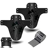 NICEDACK MTB Schutzbleche,Fahrrad Mudguard 2 Stücke MTB Mud Guard Mountainbike Hinten und Vorne Schlamm schaber Spritzschutz （Passen Plus 26' 650B 27,5' 29' Mountainbike） (Schwarz+Schwarz)
