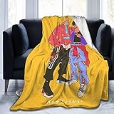 Decke mit Bananenmotiv, Esche, Luchs, Eiji, Okumura, superweich, Flanell, Plüsch, flauschig, leicht, warm, atmungsaktiv, Heimdekoration für Kinder und Erwachsene, 100X125