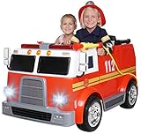 Actionbikes Motors Kinder Elektroauto Feuerwehr LL911 - 2 x 45 Watt Motor - Eva Vollgummireifen - Fernbedienung 2,4 GH