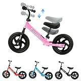 Hello-5ive Laufrad ab 1 2 3 Jahre Kinder Kleinkinder Fahrrad Spielzeug ohne Pedale mit 2 Räder, Verstellbarer Lenker & Sitz für Jungen und Mädchen,R