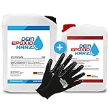 Epoxidharz mit Härter | 10,2kg GfK set | Profi Qualität glasklar & geruchsarm | Gießharz für Holz + S