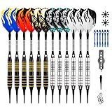 one80 professional perfection Dartpfeile, Dartpfeile mit Kunststoffspitze, 18 Gramm Profi Softdarts 12 Stück Soft Darts Pfeile S