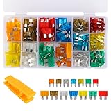 Rebundex 220 Stück Kfz Sicherungen Set Standard Sicherungen Kfz PKW Sicherungen Auto Sicherungen Gemischt Mini Autosicherung Flachsicherungen 5A 7.5A 10A 15A 20A 25A 30A mit 1 Sicherungsab