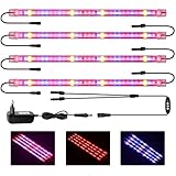 CXhome LED Pflanzenlampe Rot & Blau & LED Vollspektrum Pflanzenlicht mit Auto Timer 3/6/12H,3 Beleuchtungsmodi,4-stufige Helligkeits-LED Pflanzenleuchte Wachstumslampe für Zimmerpflanzen Gartenarb