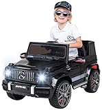 Actionbikes Motors Kinder Elektroauto Mercedes Benz Amg G63 W463 - Lizenziert - 2,4 Ghz Fernbedienung - Ledersitz - Elektro Auto für Kinder ab 3 Jahre (Schwarz)