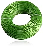 Wäscheleine ummanteltes Stahlseil PVC gummiertes Drahtseil 60 m für Wäschespinne im Garten auf Reisen beim Camping mit Stahlk