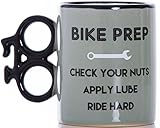 Boxer Gifts Funny Prep Bike Mug | Unique Cycle Shaped Handle | Perfect Birthday Christmas Secret Santa Gift for Cyclists, Ceramic, Multi, 12.5x8.2x9.7