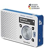 TechniSat Digitradio 1 BR Heimat-Edition portables DAB Radio (klein, tragbar, mit Lautsprecher, DAB+, UKW, Favoritenspeicher, Direktwahltaste zu BR Heimat) weiß/b