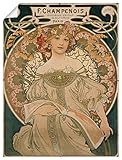 Artland Poster Kunstdruck Wandposter Bild ohne Rahmen 30x40 cm Alfons Mucha Plakat für F Champenois 1897 Frau Kunst Jugendstil T7EM