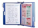 Tarifold 414103 - Tarifold Wandsichttafel für Dokumente aus Metall, Drehzapfensichttafeln, Dokumentenpräsentation, 10 A4-Taschen R